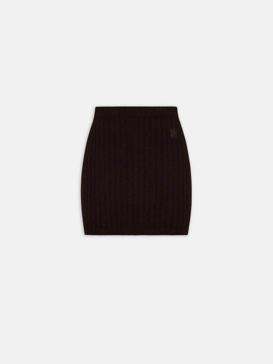 WOMEN - WOMEN'S MA CABLE KNIT SKIRT - Dark Brown