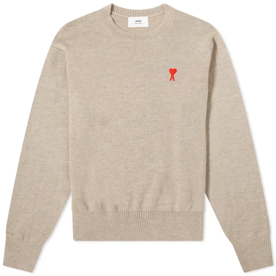 AMI Small A Heart Crew Knit