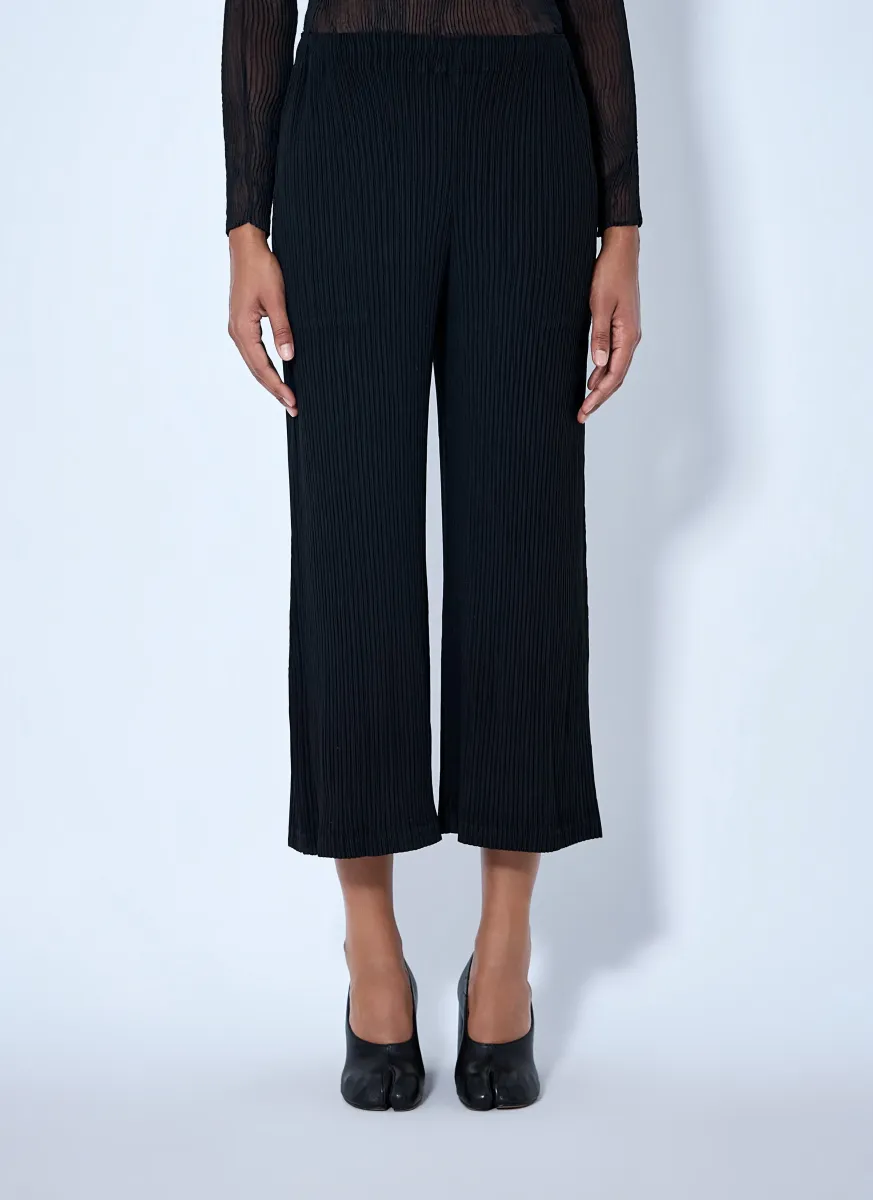 Hatching Pleats Pants
