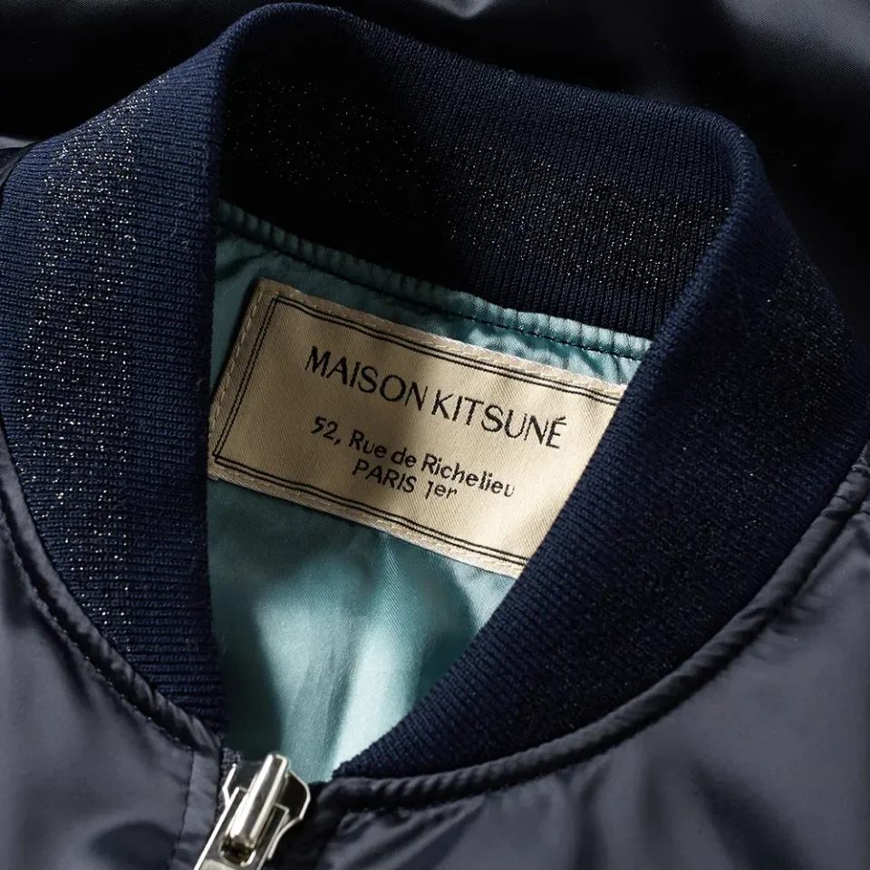 Maison Kitsuné Satin Bomber Jacket