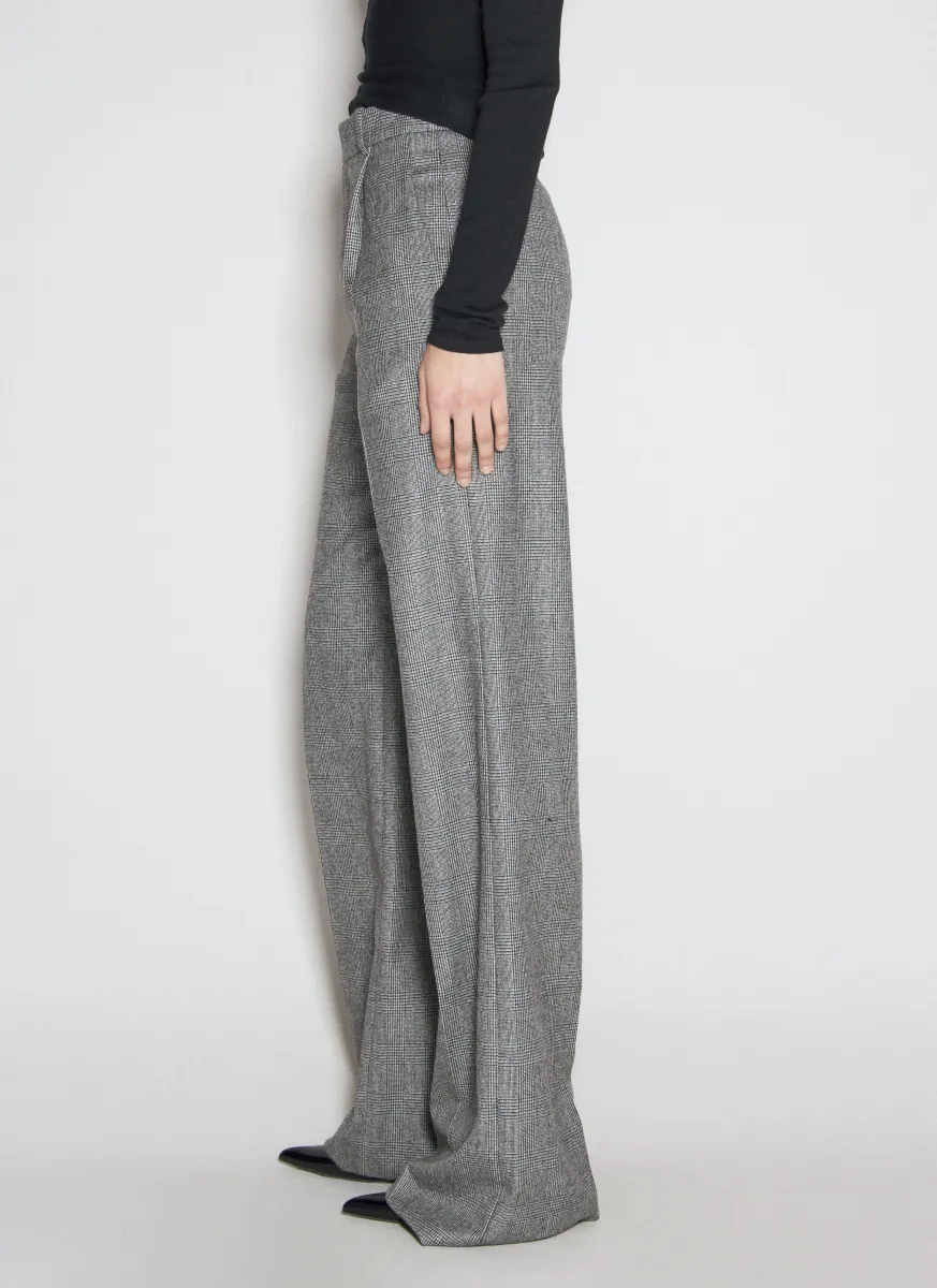Prince Of Wales Flared Pants