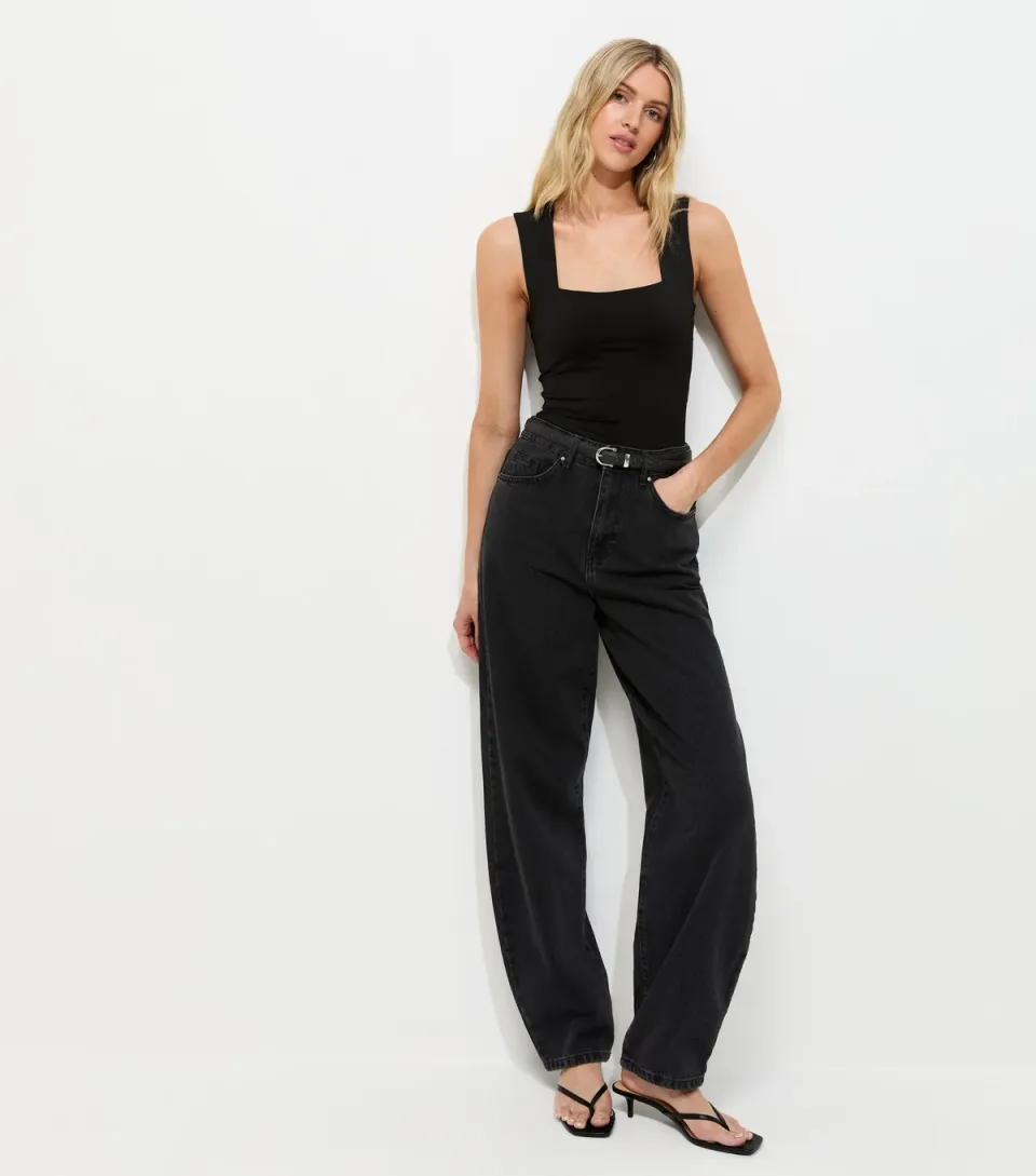 Women's Tall Black Blake Barrel Leg Jeans