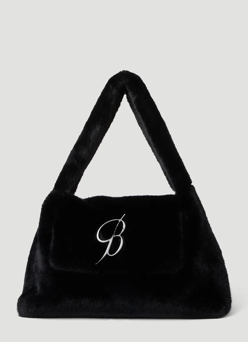 Faux Fur Logo Handbag