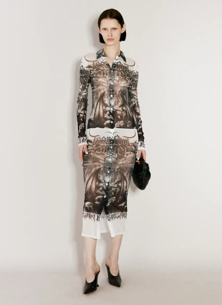 Diablo Mesh Shirt Dress