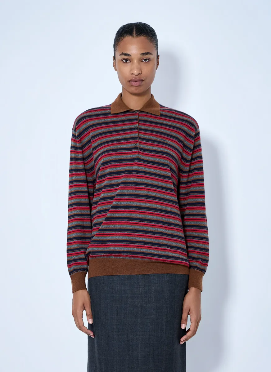 Striped Polo Sweater