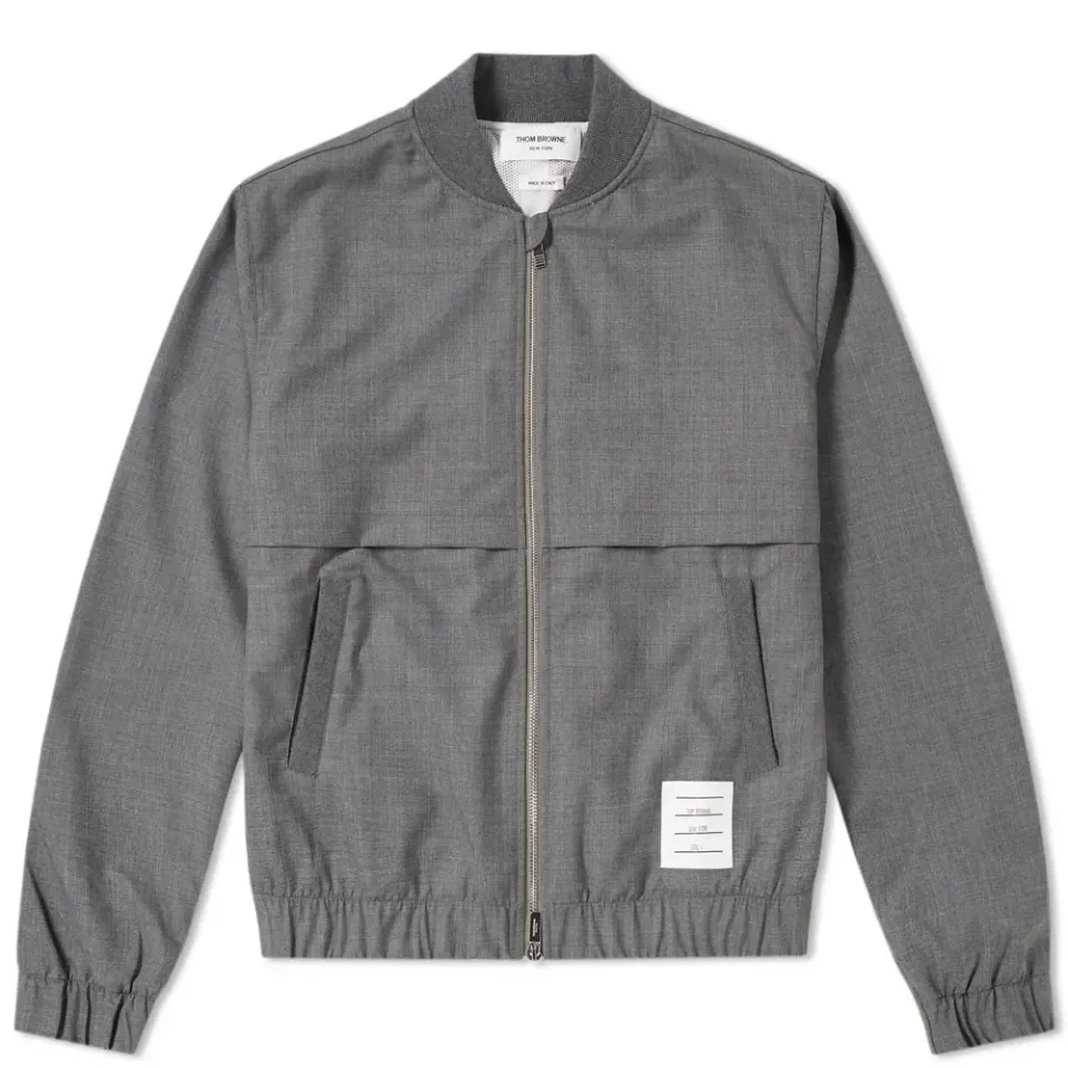 Stripe Back Wool Bomber Jacket