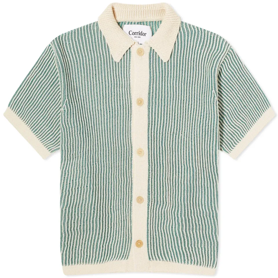 Plated Knit Short Sleeve Shirt