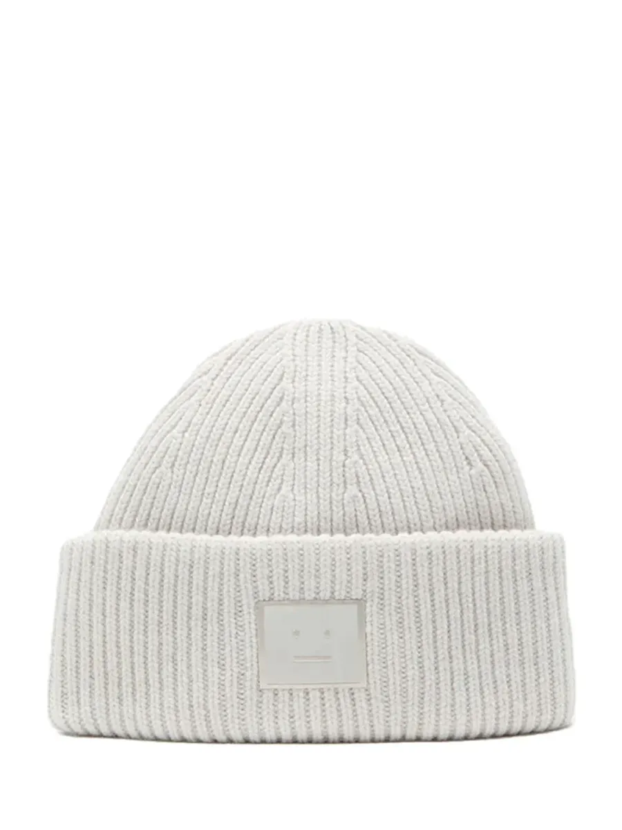 Face Logo Beanie Light Grey