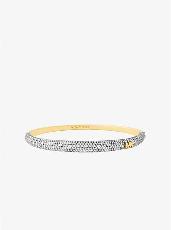 Pavé Two-Tone Dome Bangle Bracelet