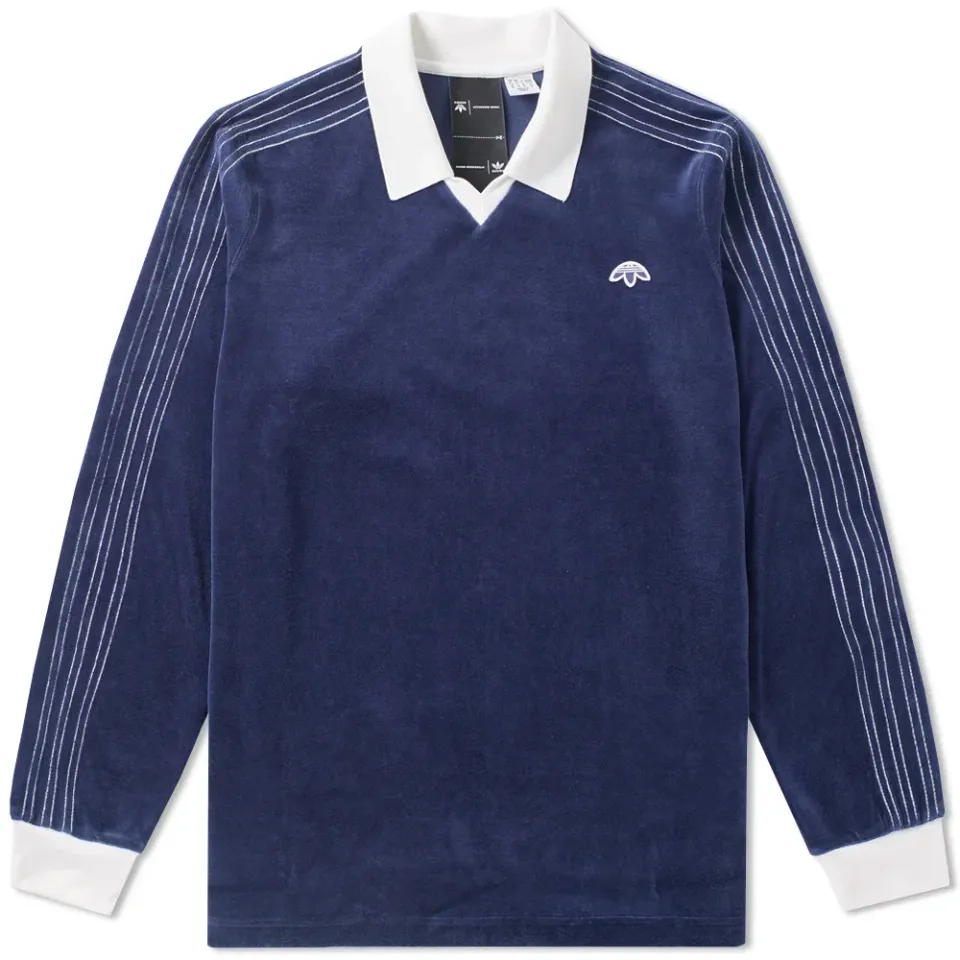 Adidas x Alexander Wang Velour Long Sleeve Polo