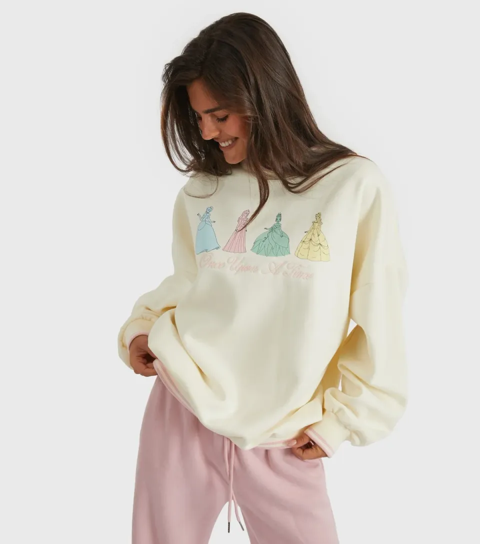 Women's Cream Disney Princess Sweatshirt
