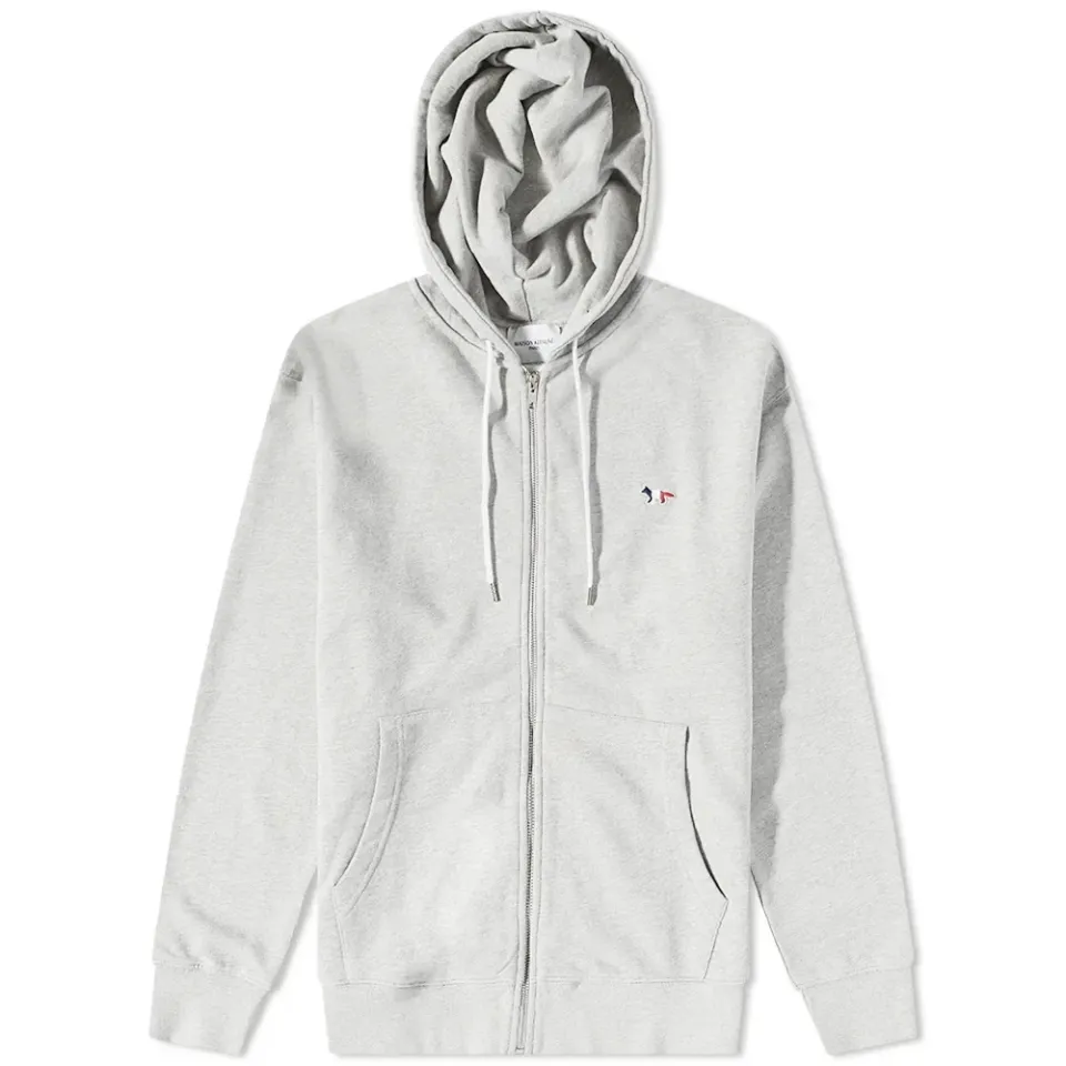 Maison Kitsuné Tricolor Fox Patch Zip Hoodie