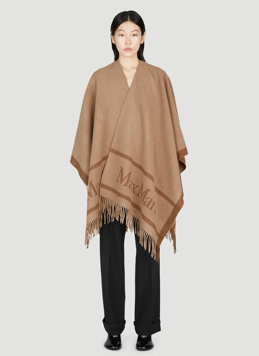 Wool Cloak With Fringes