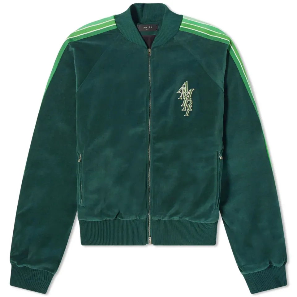 Stack Logo Velour Track Jacket