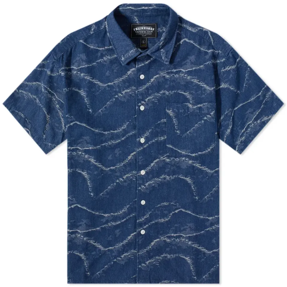 Wave Denim Half Shirt