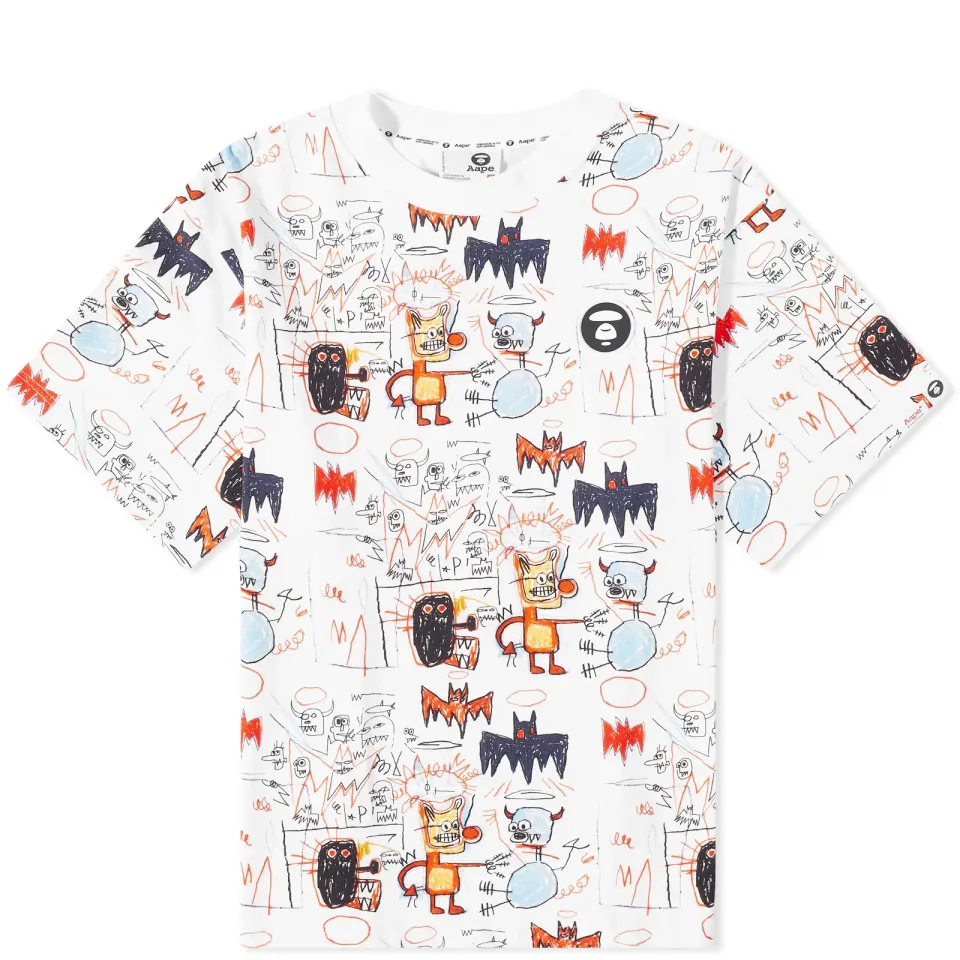 AAPE x Jean Michel All Over Print T-Shirt