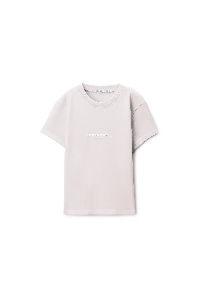 LOGO PRINT SHRUNKEN SHORT SLEEVE TEE