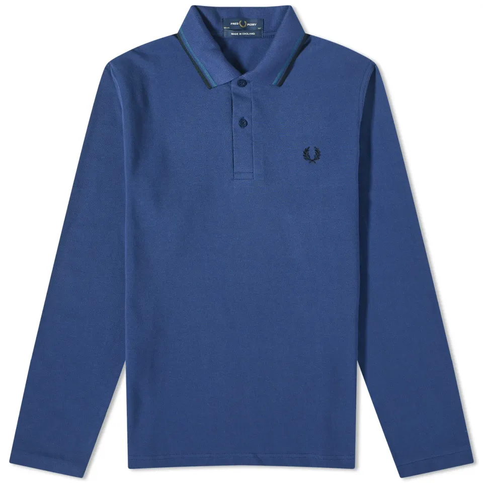 Long Sleeve Twin Tipped Polo - Made in England