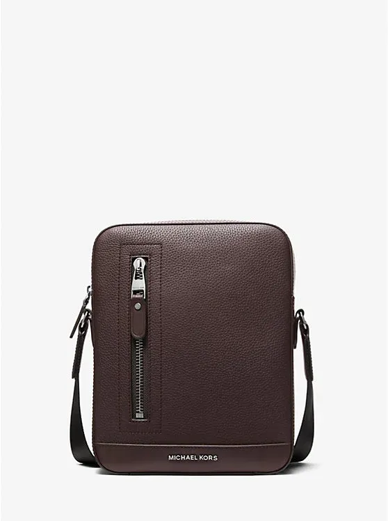 Hudson Pebbled Leather Flight Bag