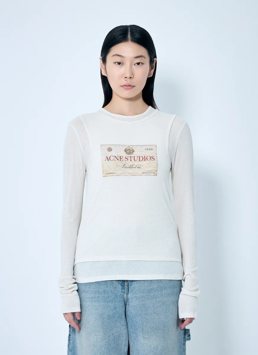 Double-Layered Long Sleeve T-Shirt