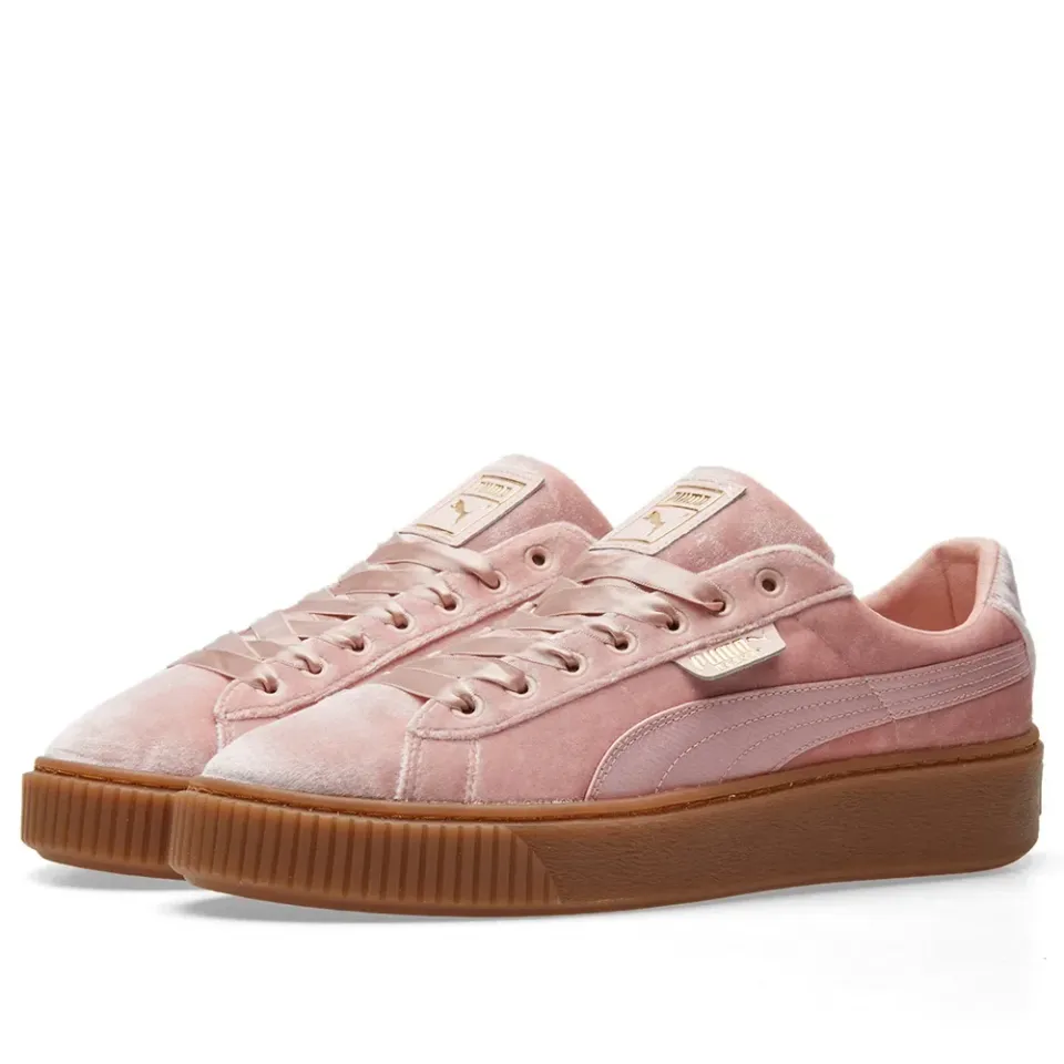 Women's Basket Platform Velour & Suede