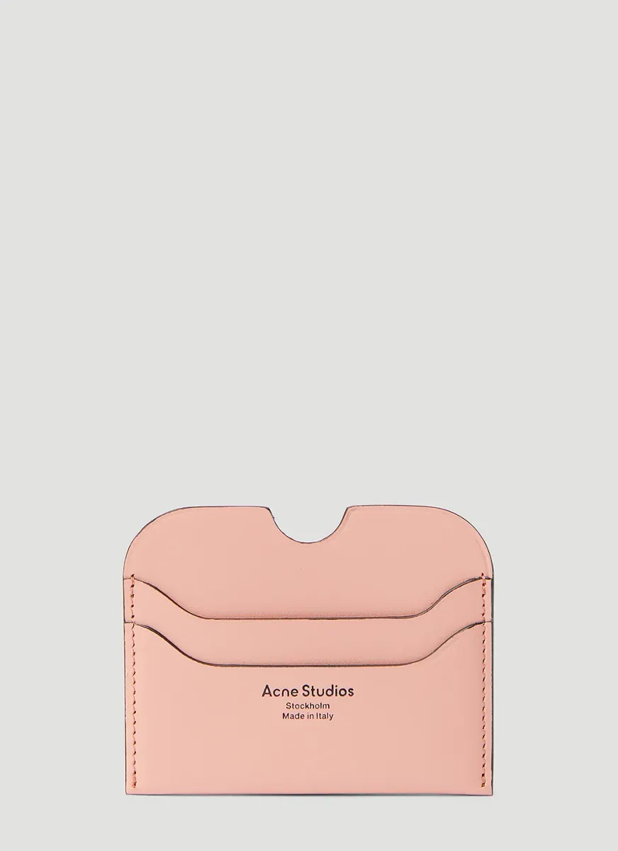 Logo Print Leather Cardholder