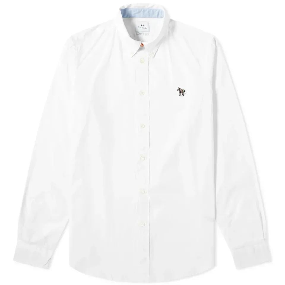 Button Down Zebra Oxford Shirt