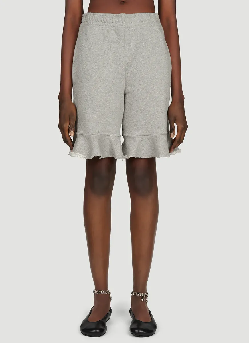 Ruffled Track Shorts
