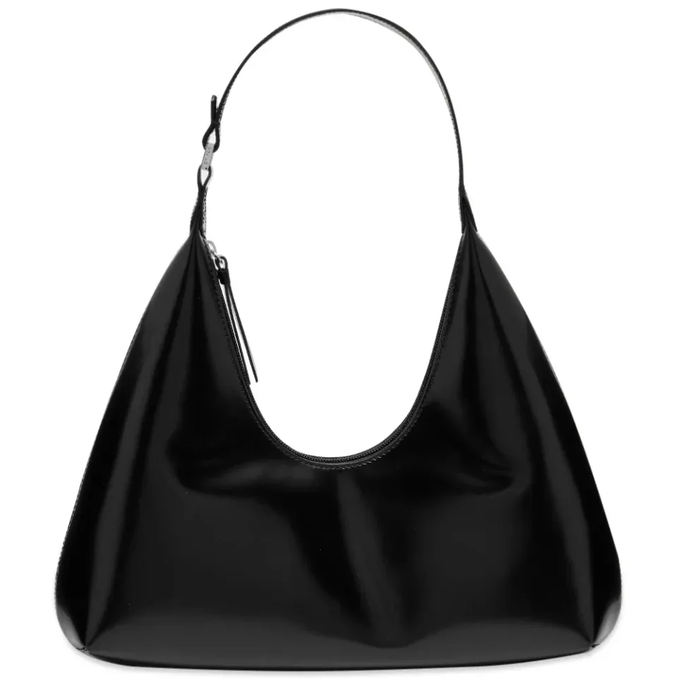 Amber Black Semi Patent Leather