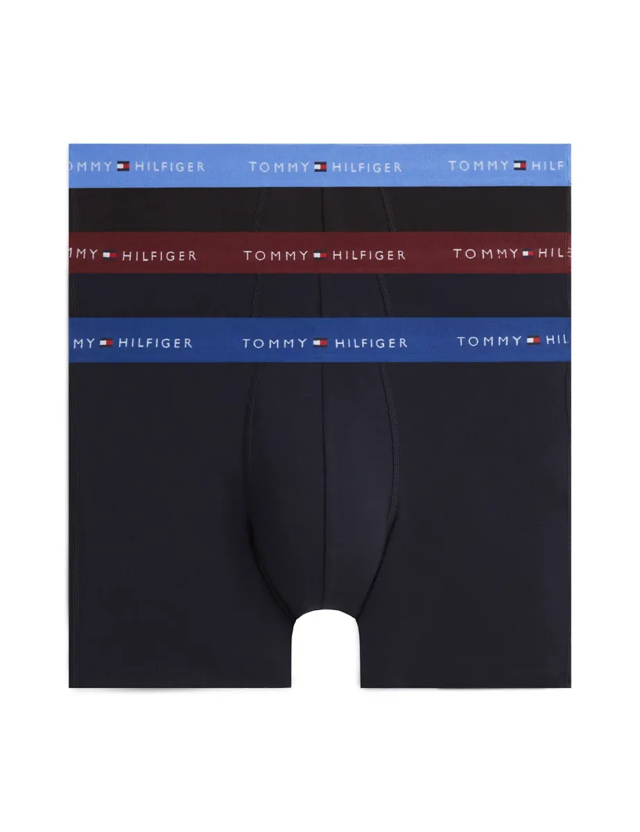 3 Pack Signature Essentials Cotton Rich Boxer Briefs Blue Mix