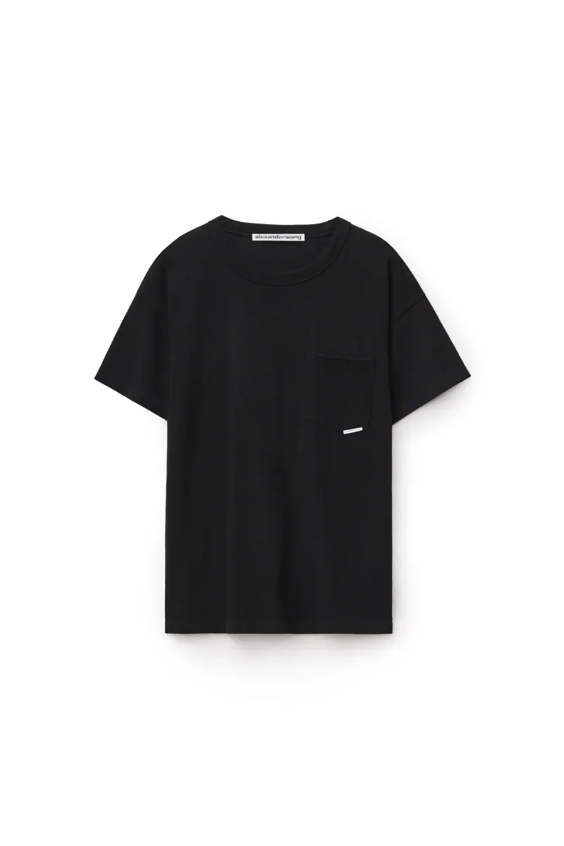 UNISEX POCKET TEE IN HIGH TWIST JERSEY