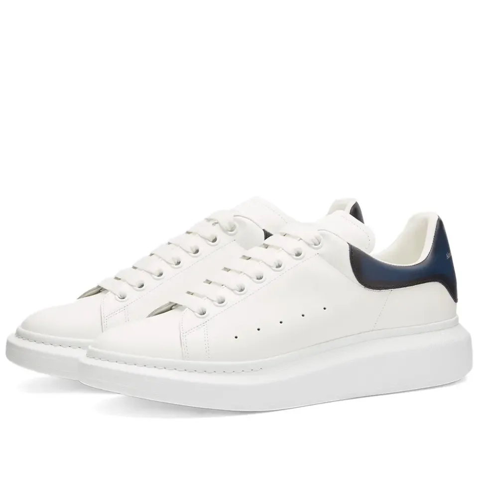 Burnished Heel Tab Wedge Sole Sneaker