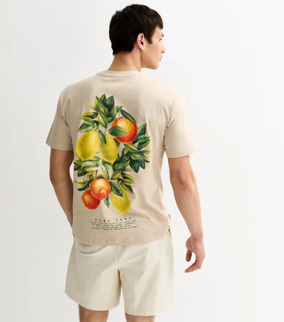 Men's Off White Slogan Print Relaxed T-Shirt
