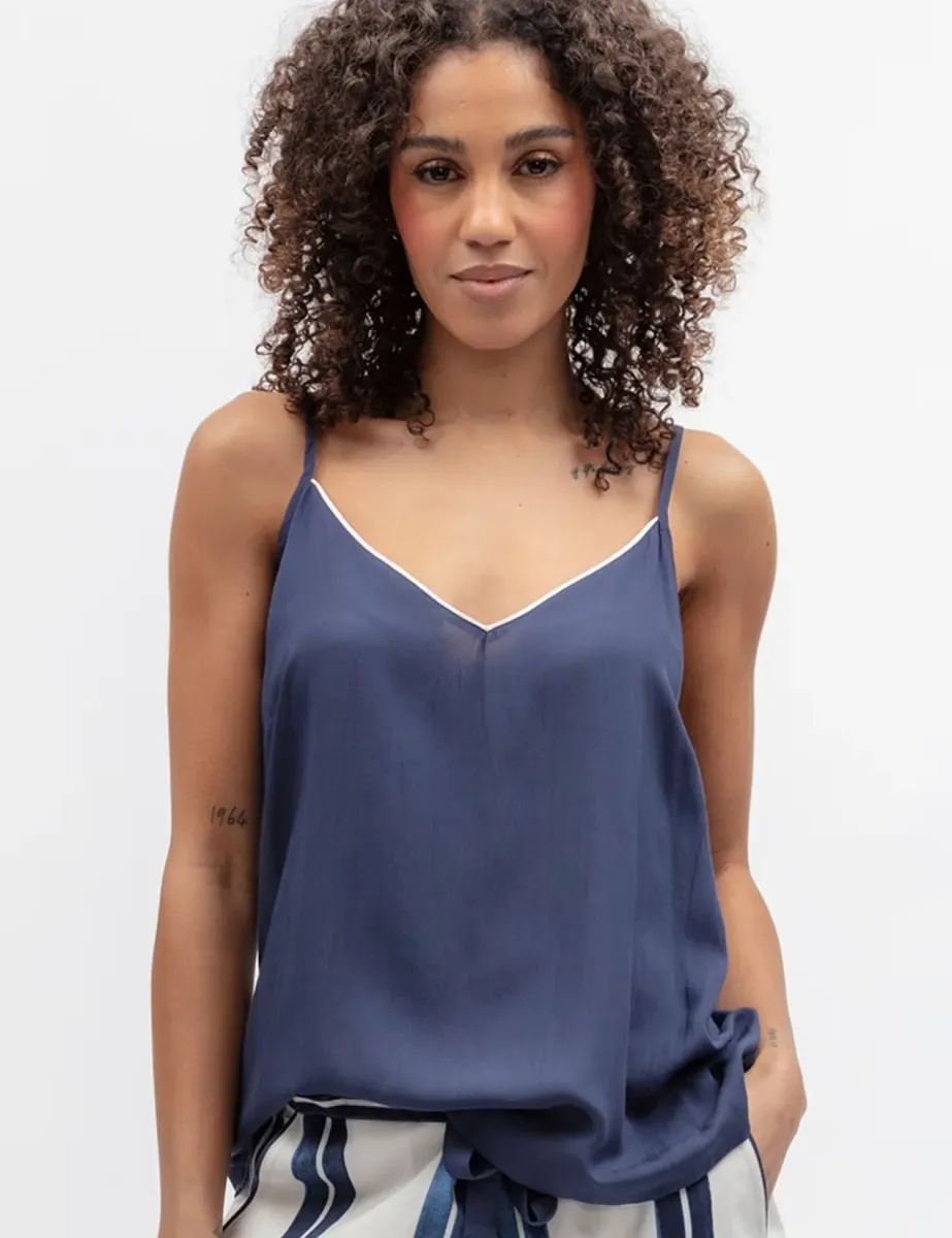 Modal Cami Top Navy