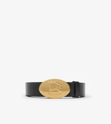 Reversible Leather Knight Stamp Belt​ in Black/hazel brown