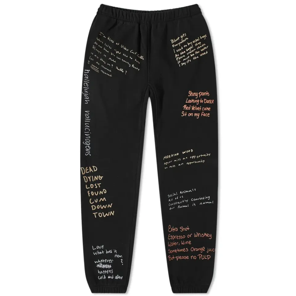 Remote Distressed Poem Sweat Pant