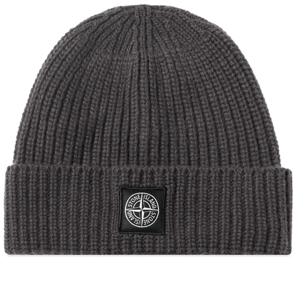 Wool Patch Beanie Hat