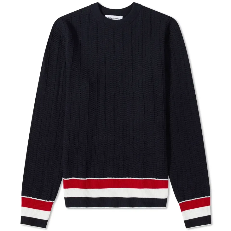 Rib Stripe Crew Knit