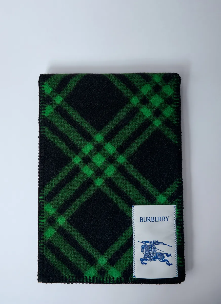 Check Wool Scarf