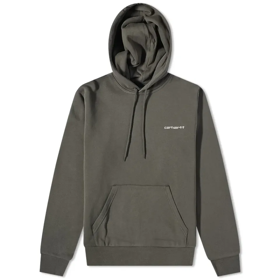 Hooded Script Embroidery Sweat