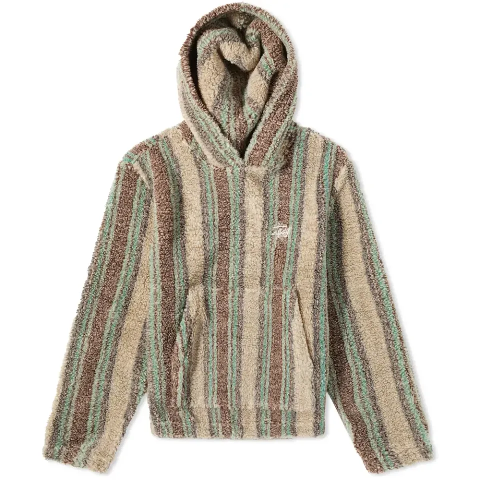 Stripe Sherpa Hoodie
