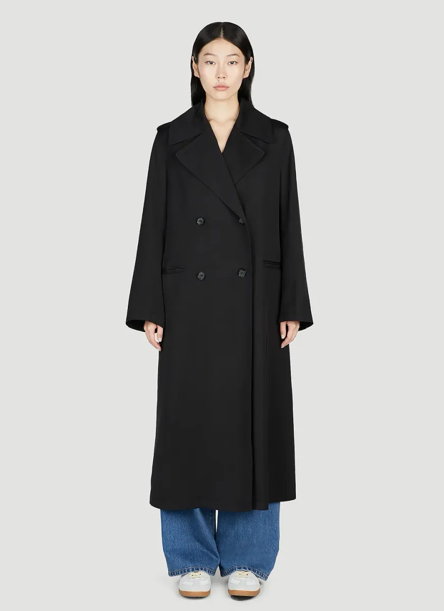 Double-Breasted Fluid Summer Coat