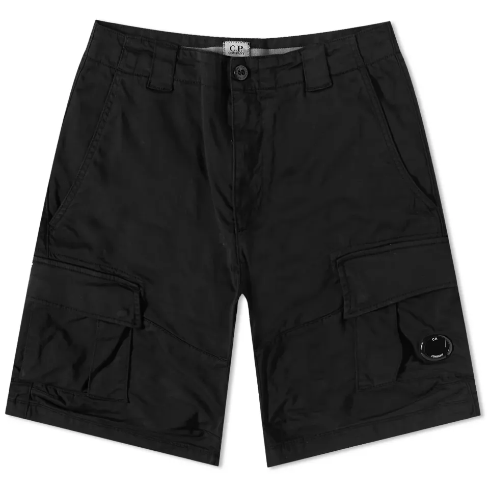 Stretch Sateen Cargo Shorts