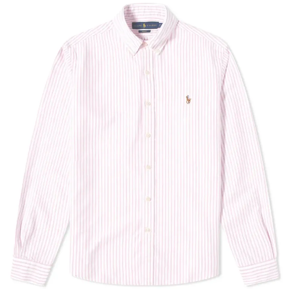 Striped Button Down Oxford Shirt