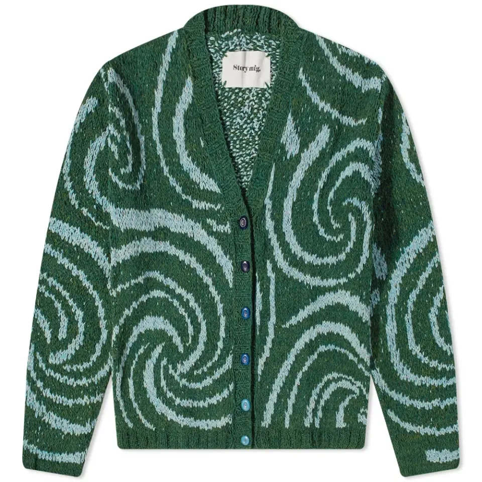 Story mfg. Twinsun Spiral Hand Knit Cardigan
