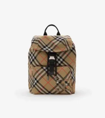 Check Backpack in Sand beige - Men, Technical