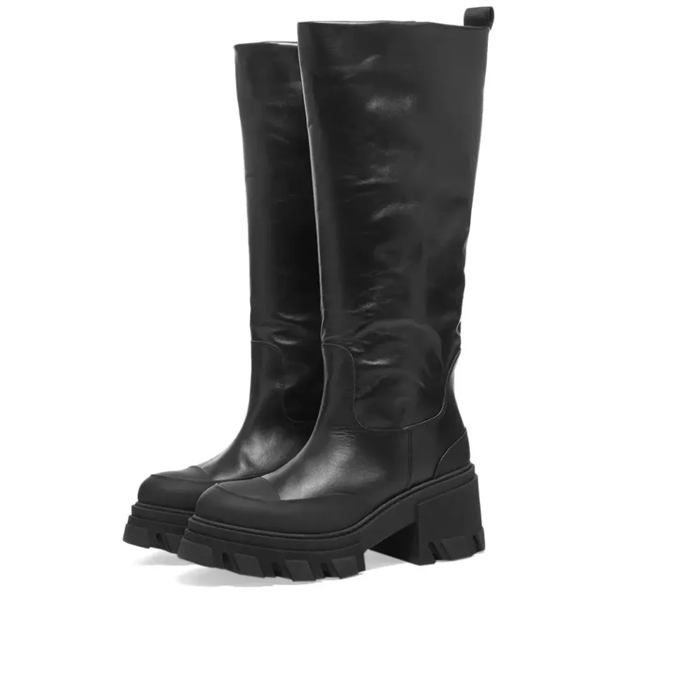 Calf Leg Chunky Boots