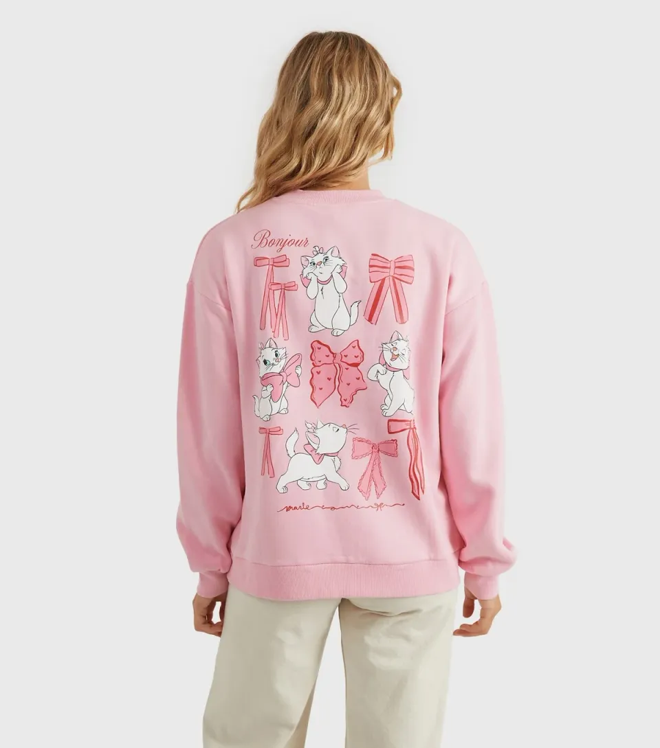 Women's Clothing Pink Marie Bow The Aristocats Sweatshirt