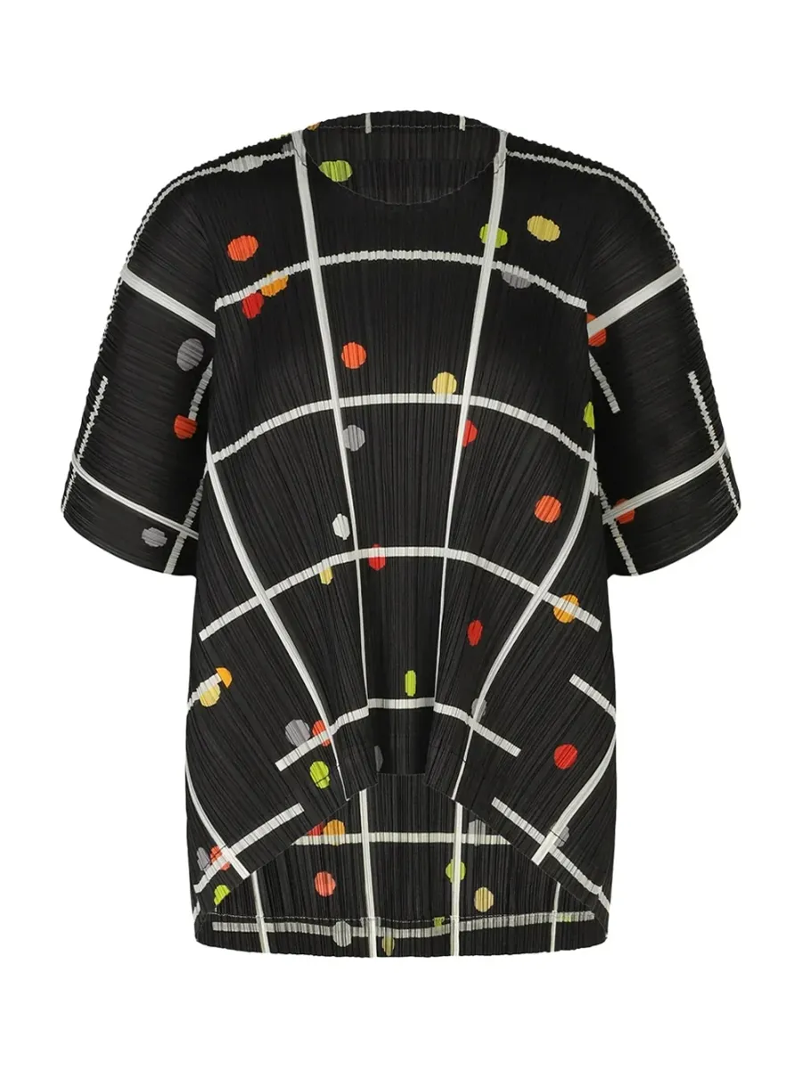 Pleats Please Boxy Top Black