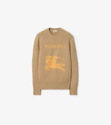Knight Wool Cashmere Sweater in Flax beige